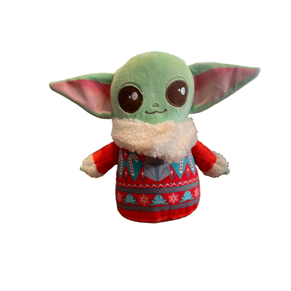 Star Wars Grogu Mandalorian Child 8” Holiday Baby Yoda Christmas Plushie Toy
